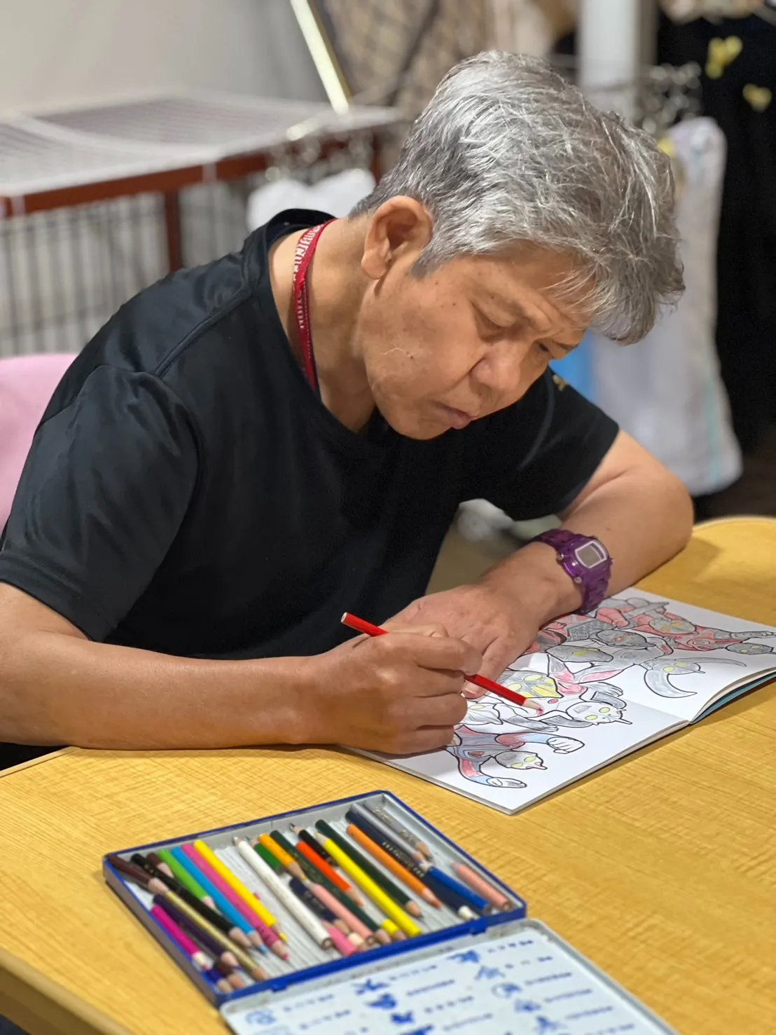 【夕方の塗り絵時間♪やさしさあふれるひととき(^^)/】